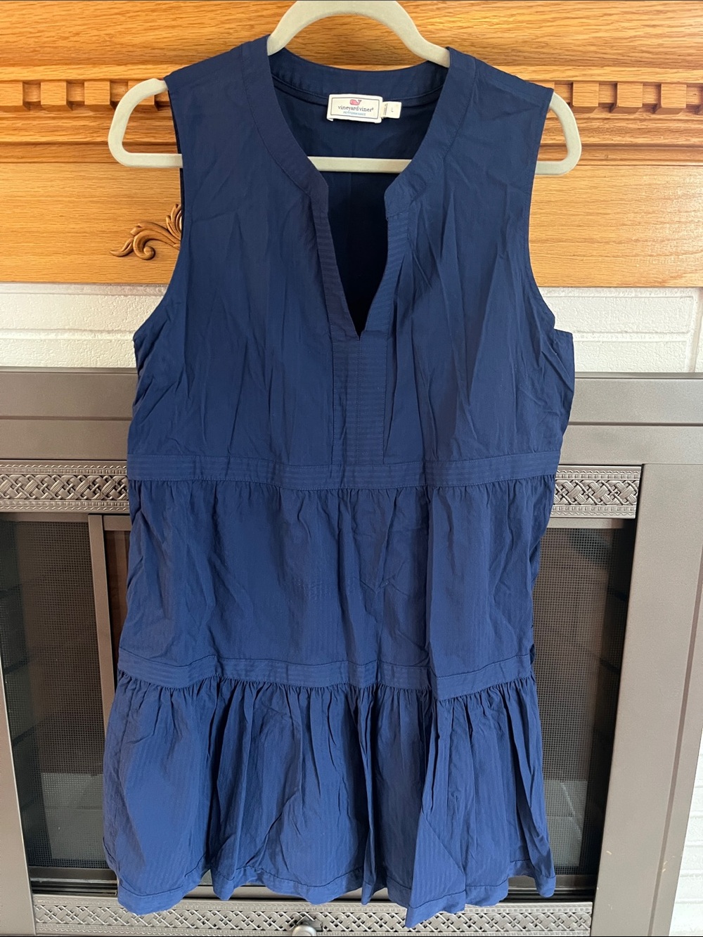 Women’s Vineyard Vines Tilly Harbor Dress - Navy Seersucker